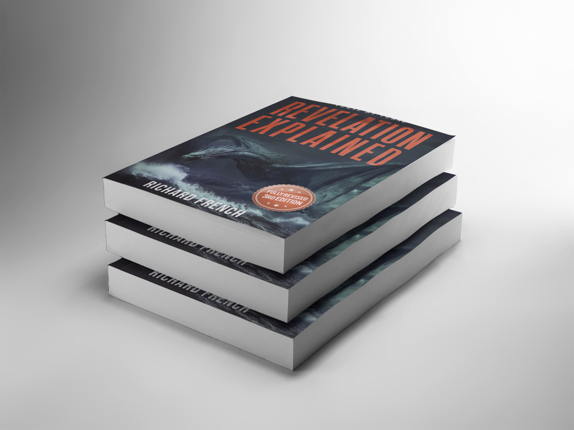 Revelation Explained: Verse by Verse 3rd Edition by Richard French — 3D paperback book mockup