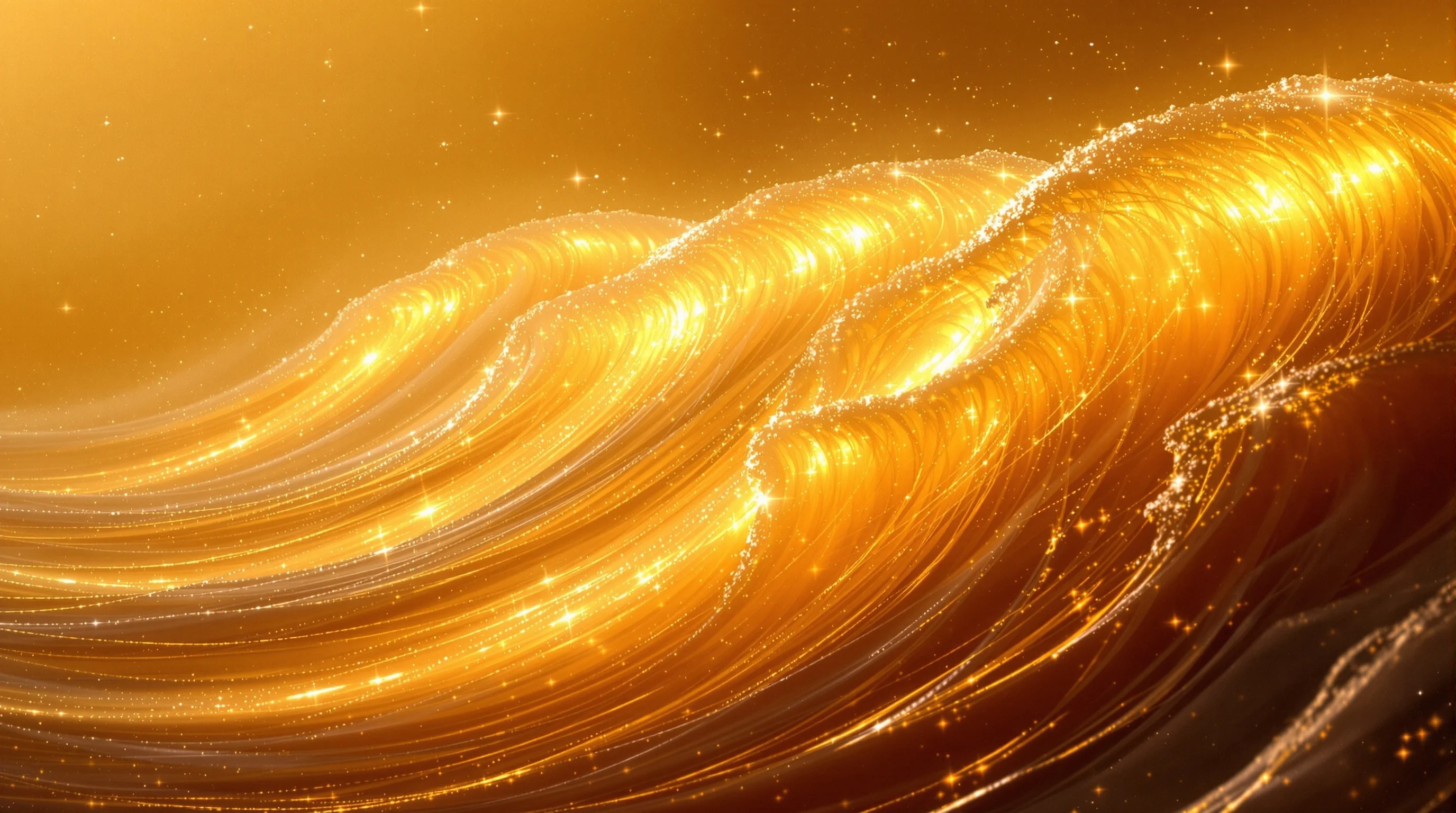 Three cascading waves of golden light representing the seven seals, trumpets, and bowls of Revelation's judgments