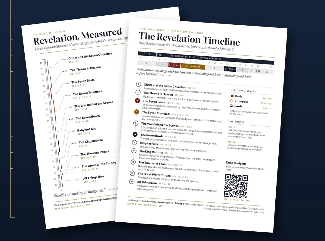 The two pages of The Revelation Timeline chart